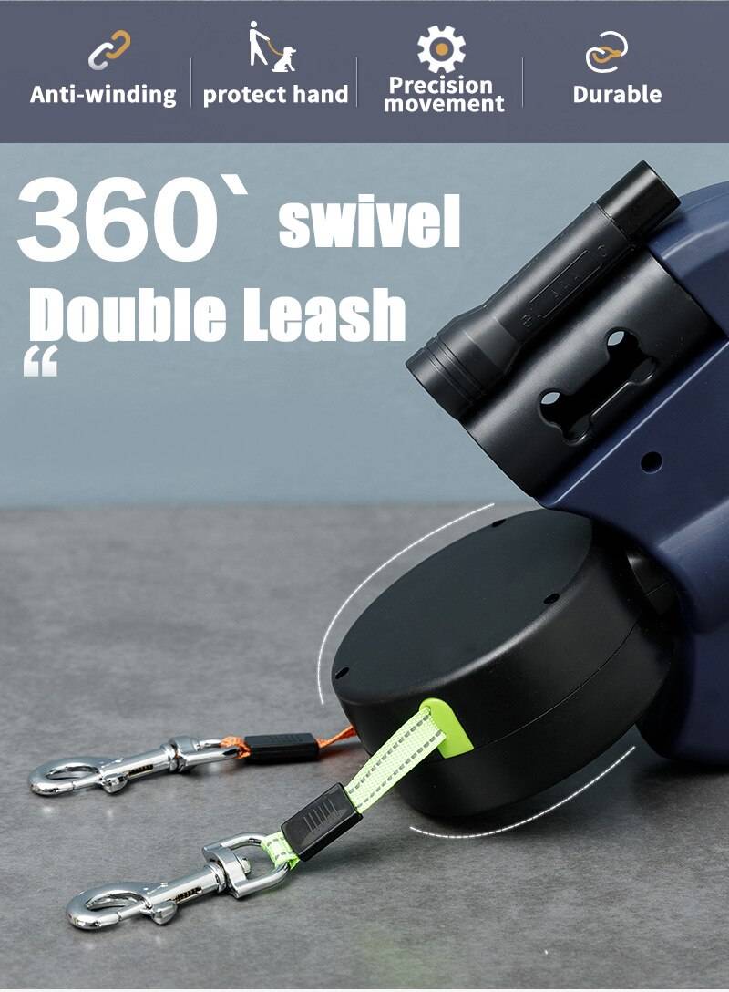 360 Degree Dual Retractable Leash